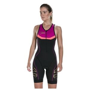 Speedo Photon Triwear swimsuit full body front zipper triathlon suit size XS‎